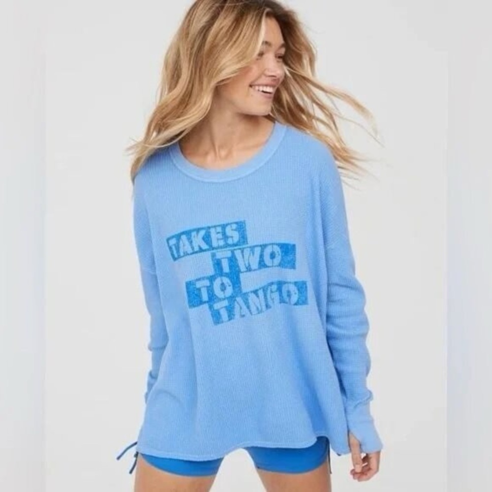 Aerie Offline Waffle Long Sleeve Top